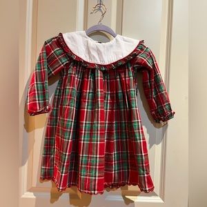 Red and green plaid dress